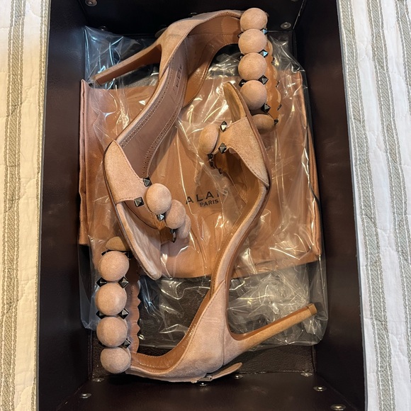 Alaïa Paris “Chamois Bombe” Sandals – Nude Suede – Size 36.5 EU / 6.5 US - Picture 3 of 4